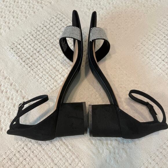 Madden NYC 9.5 Illie City embellished ankle strap block heel sandal 2970 - Picture 8 of 9